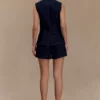 Abel Denim Button Up Top – Indigo Blue