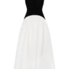 Acacia Contrast Sleeveless Maxi Dress – Black/White Acacia Contrast Sleeveless Maxi Dress – Black/White
