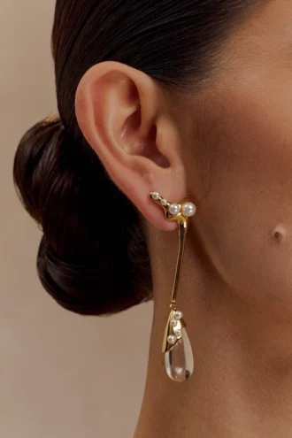 Adelaide Pearl Drop Earrings – Gold