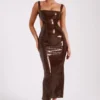 Adoria Sequin Cut Out Maxi Dress – Chocolate Adoria Sequin Cut Out Maxi Dress – Chocolate