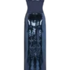 Adoria Sequin Cut Out Maxi Dress – Navy Adoria Sequin Cut Out Maxi Dress – Navy