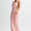 Adoria Sequin Cut Out Maxi Dress – Pale Pink Adoria Sequin Cut Out Maxi Dress – Pale Pink