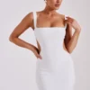 Adoria Sequin Cut Out Maxi Dress – White Adoria Sequin Cut Out Maxi Dress – White