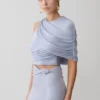 Adrienne One Shoulder Lurex Top – Pastel Blue Adrienne One Shoulder Lurex Top – Pastel Blue