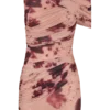 Adrienne One Shoulder Mesh Mini Dress – Nude Blurred Floral Print