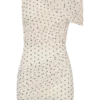 Adrienne One Shoulder Mesh Mini Dress – Polka Dot