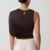 Adrienne One Shoulder Slinky Top – Chocolate Adrienne One Shoulder Slinky Top – Chocolate
