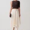 Adrienne One Shoulder Slinky Top – Chocolate Adrienne One Shoulder Slinky Top – Chocolate