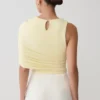 Adrienne One Shoulder Slinky Top – Lemon Adrienne One Shoulder Slinky Top – Lemon