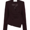Agatha Square Neck Blazer – Plum Pinstripe Agatha Square Neck Blazer – Plum Pinstripe