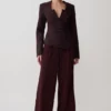 Agatha Square Neck Blazer – Plum Pinstripe Agatha Square Neck Blazer – Plum Pinstripe