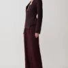 Agatha Square Neck Blazer – Plum Pinstripe Agatha Square Neck Blazer – Plum Pinstripe