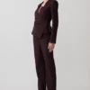 Agatha Straight Leg Suiting Pants – Plum Pinstripe Agatha Straight Leg Suiting Pants – Plum Pinstripe