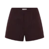 Agatha Suiting Shorts – Plum Pinstripe Agatha Suiting Shorts – Plum Pinstripe