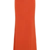 Ainsley Asymmetrical Maxi Skirt With Floral Hardware – Burnt Orange Ainsley Asymmetrical Maxi Skirt With Floral Hardware – Burnt Orange
