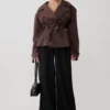 Alden Short Trench Jacket – Chocolate Alden Short Trench Jacket – Chocolate