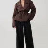 Alden Short Trench Jacket – Chocolate Alden Short Trench Jacket – Chocolate