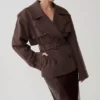 Alden Short Trench Jacket – Chocolate Alden Short Trench Jacket – Chocolate