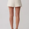 Alina Pintuck Cotton Shorts – Stripe Alina Pintuck Cotton Shorts – Stripe