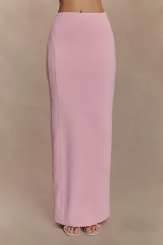 Alma High Waist Maxi Skirt – Candy Pink