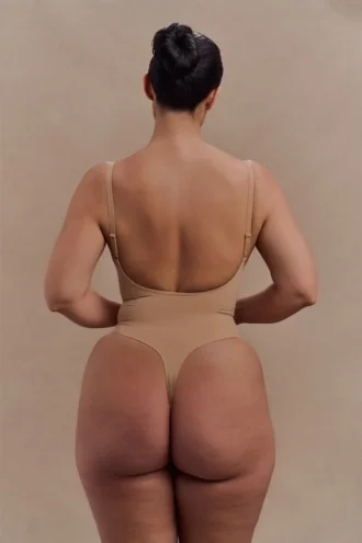 Alyssa Backless Shapewear Bodysuit – Beige