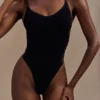Alyssa Backless Shapewear Bodysuit – Black
