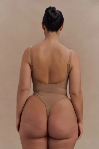 Alyssa Backless Shapewear Bodysuit – Latte