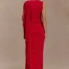Amandine Ruched Slinky Maxi Dress – Ruby