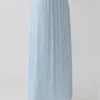 Amaris Gathered Plisse Maxi Skirt – Pale Blue Amaris Gathered Plisse Maxi Skirt – Pale Blue