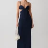 Amila Denim Cupped Maxi Dress – Indigo Blue Amila Denim Cupped Maxi Dress – Indigo Blue