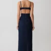 Amila Denim Cupped Maxi Dress – Indigo Blue Amila Denim Cupped Maxi Dress – Indigo Blue