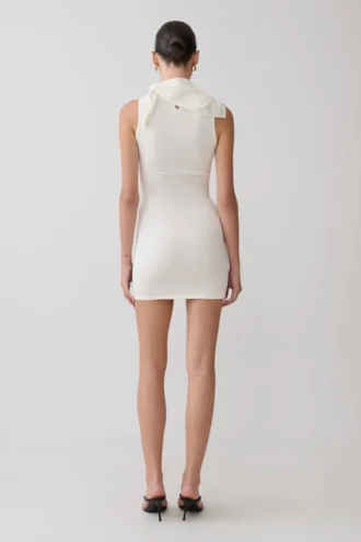 Amilee Scarf Knit Mini Dress – Ivory