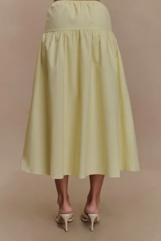 Amirah Midi Skirt – Lemon