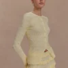 Amy Pointelle Knit Frill Bloomers – Lemon