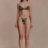 Andie Ruched String Side Bikini Brief – Green Fluid Reverie Print Andie Ruched String Side Bikini Brief – Green Fluid Reverie Print