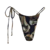 Andie Ruched String Side Bikini Brief – Green Fluid Reverie Print Andie Ruched String Side Bikini Brief – Green Fluid Reverie Print