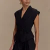 Andina Shortsleeve Linen Top – Black Andina Shortsleeve Linen Top – Black
