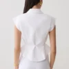 Andina Shortsleeve Linen Top – White Andina Shortsleeve Linen Top – White