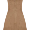 Andy Faux Suede Mini Dress – Camel