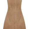 Andy Faux Suede Mini Dress – Camel