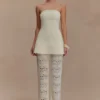 Anette Bandage Knit Strapless Top – Ivory Anette Bandage Knit Strapless Top – Ivory