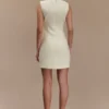 Angela Textured Boucle Mini Dress – Ivory