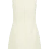 Angela Textured Boucle Mini Dress – Ivory