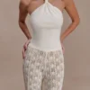 Angelika Twist Front Knit Top – Ivory Angelika Twist Front Knit Top – Ivory