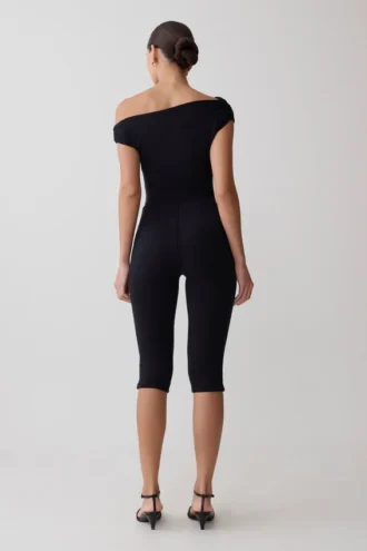 Anh One Shoulder Modal Jumpsuit – Black
