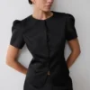 Anne Satin Mini Short – Black Anne Satin Mini Short – Black