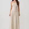 Annie Linen Frayed Midi Skirt – Natural Annie Linen Frayed Midi Skirt – Natural