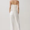 Annie Strapless Tie Back Linen Top – White Annie Strapless Tie Back Linen Top – White