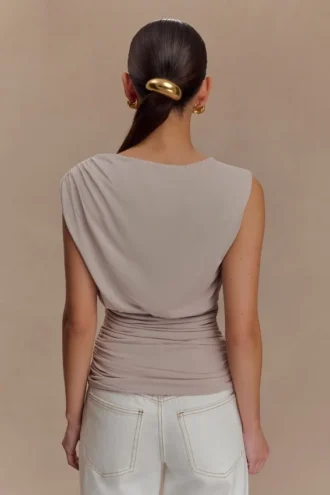 Anthony Short Sleeve Top – Taupe