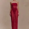 Aoife Strapless Mesh Bodysuit – Raspberry Aoife Strapless Mesh Bodysuit – Raspberry